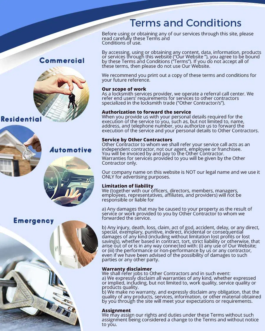 Gateway Lock & Key Shop El Sobrante, CA 510-964-3272 - terms-ls